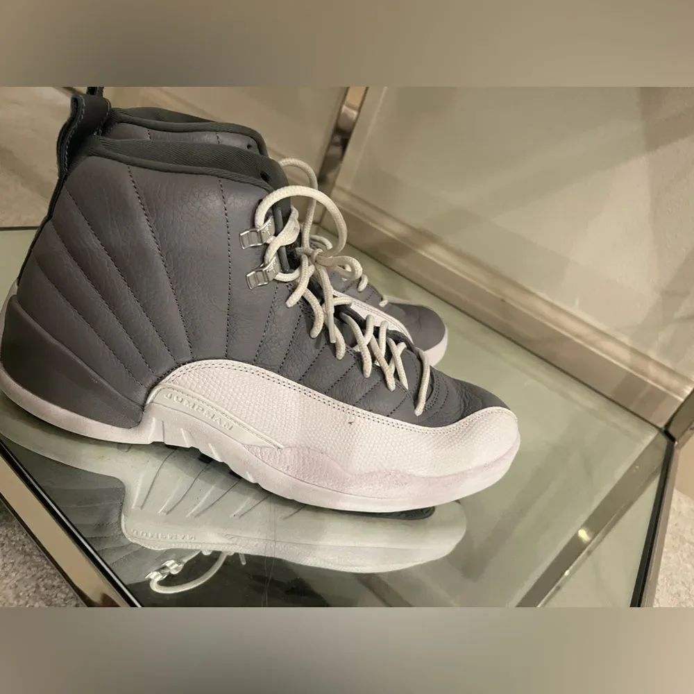 Jordan 12 Stealth 2022 Size 12 Pre-Owned СТ8013-015 Grey White